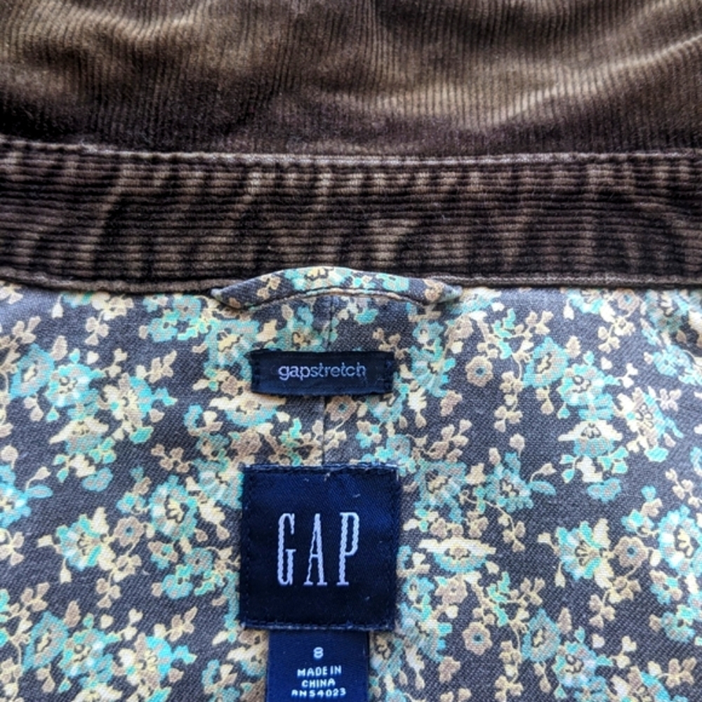GAP Blazer Corduroy Stretch Brown Jacket - Picture 2 of 8